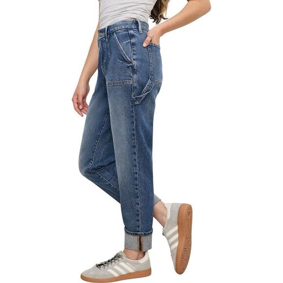 Good American Petite Weekender Jeans High Rise Slim Straight Size 15 - Picture 3 of 9